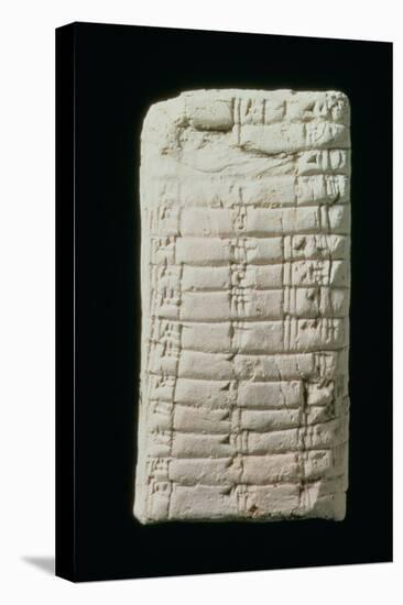 Prehistoric Tablet with Multiplication Table-null-Stretched Canvas