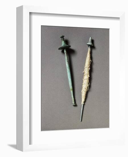 Prehistory, Iron Age, Villanovian Culture, Bronze Spindle-Whorls-null-Framed Giclee Print