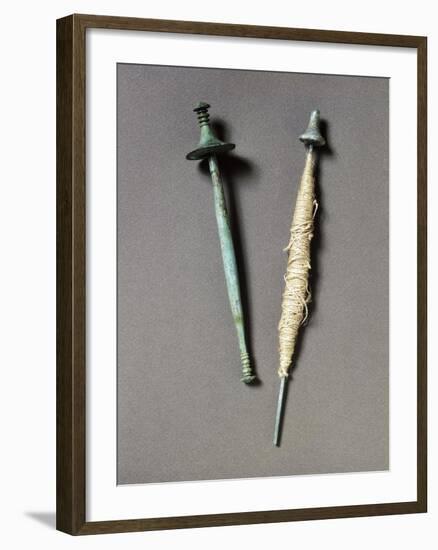 Prehistory, Iron Age, Villanovian Culture, Bronze Spindle-Whorls-null-Framed Giclee Print