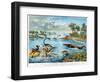 Prehistory - Jurassic - Reconstruction of Natural Environment in Europe and Some of the Animals…-German School-Framed Giclee Print