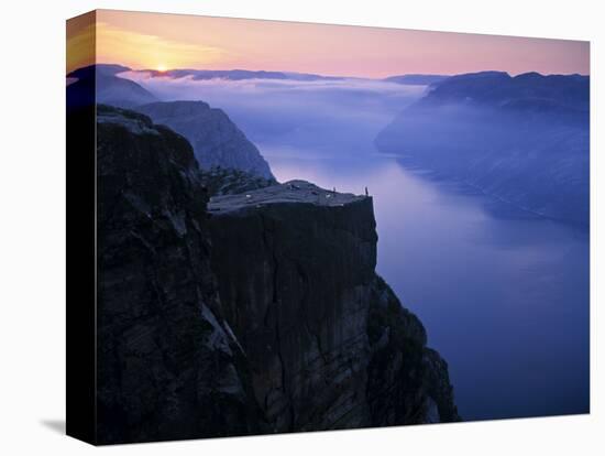 Preikestolen (Pulpit Rock) at Sunset, Lysefjorden, Norway-Doug Pearson-Stretched Canvas