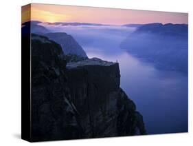 Preikestolen (Pulpit Rock) at Sunset, Lysefjorden, Norway-Doug Pearson-Stretched Canvas