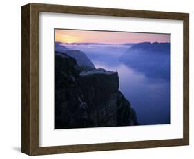 Preikestolen (Pulpit Rock) at Sunset, Lysefjorden, Norway-Doug Pearson-Framed Photographic Print