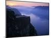 Preikestolen (Pulpit Rock) at Sunset, Lysefjorden, Norway-Doug Pearson-Mounted Photographic Print