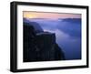 Preikestolen (Pulpit Rock) at Sunset, Lysefjorden, Norway-Doug Pearson-Framed Photographic Print