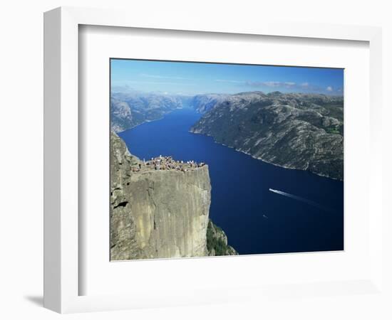 Preikestolen Rock Overlooking Lysefjord, Near Stavanger, South West Fjords, Norway-Gavin Hellier-Framed Photographic Print