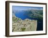 Preikestolen Rock Overlooking Lysefjord Near Stavanger, South West Fjords, Norway-Gavin Hellier-Framed Photographic Print