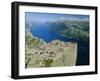 Preikestolen Rock Overlooking Lysefjord Near Stavanger, South West Fjords, Norway-Gavin Hellier-Framed Photographic Print