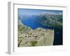 Preikestolen Rock Overlooking Lysefjord Near Stavanger, South West Fjords, Norway-Gavin Hellier-Framed Photographic Print