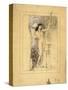 Preliminary Drawing for Allegory of Sculpture-Gustav Klimt-Stretched Canvas