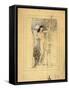 Preliminary Drawing for Allegory of Sculpture-Gustav Klimt-Framed Stretched Canvas