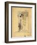 Preliminary Drawing for Allegory of Sculpture-Gustav Klimt-Framed Giclee Print