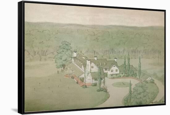 Preliminary study for the Oakland Golf Club, Bayside, New York, 1925-null-Framed Stretched Canvas