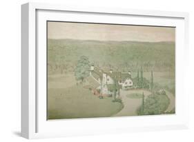 Preliminary study for the Oakland Golf Club, Bayside, New York, 1925-null-Framed Giclee Print