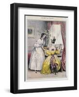 Prelude, from "Journal des Femmes", 1830-48-Achille Deveria-Framed Giclee Print