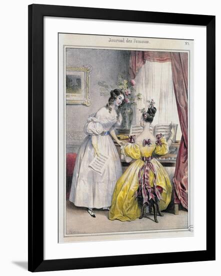 Prelude, from "Journal des Femmes", 1830-48-Achille Deveria-Framed Giclee Print