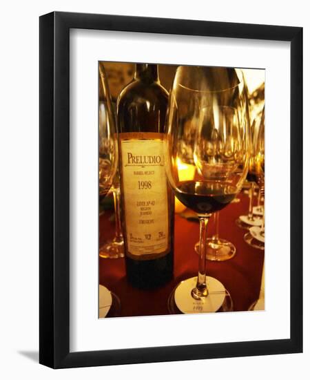 Preludio Barrel Select, Dining and Tasting Table, Bodega Juanico Familia Deicas Winery-Per Karlsson-Framed Premium Photographic Print