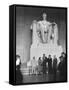 Premier Nikita Khrushchev and Others Beneath the Lincoln Statue in the Lincoln Memorial-null-Framed Stretched Canvas