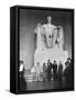 Premier Nikita Khrushchev and Others Beneath the Lincoln Statue in the Lincoln Memorial-null-Framed Stretched Canvas