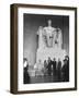 Premier Nikita Khrushchev and Others Beneath the Lincoln Statue in the Lincoln Memorial-null-Framed Photo