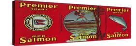Premier Salmon Can Label - San Francisco, CA-Lantern Press-Stretched Canvas