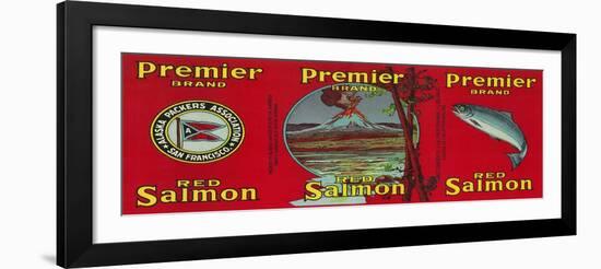 Premier Salmon Can Label - San Francisco, CA-Lantern Press-Framed Art Print