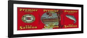 Premier Salmon Can Label - San Francisco, CA-Lantern Press-Framed Art Print