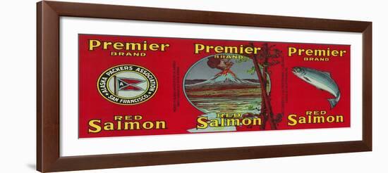 Premier Salmon Can Label - San Francisco, CA-Lantern Press-Framed Art Print