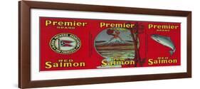 Premier Salmon Can Label - San Francisco, CA-Lantern Press-Framed Art Print