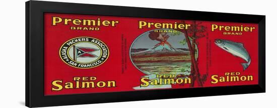 Premier Salmon Can Label - San Francisco, CA-Lantern Press-Framed Art Print