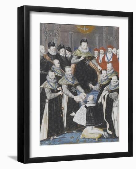 Première cérémonie de l'ordre du Saint Esprit pour la réception de Ludovic de Gonzague, duc de-null-Framed Giclee Print