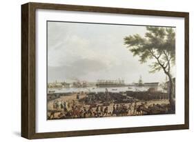 Première vue de Toulon, vue du pont-neuf prise à l'angle du parc d'artillerie-Claude Joseph Vernet-Framed Giclee Print