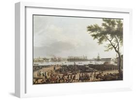 Première vue de Toulon, vue du pont-neuf prise à l'angle du parc d'artillerie-Claude Joseph Vernet-Framed Giclee Print