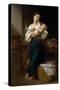 Premiers Caresses-William Adolphe Bouguereau-Stretched Canvas