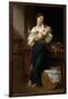 Premiers Caresses-William Adolphe Bouguereau-Framed Art Print