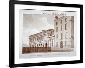 Premises Belonging to Builders Peto and Grissell in York Road, Lambeth, London, 1828-John Buckler-Framed Giclee Print