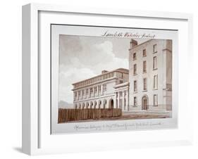 Premises Belonging to Builders Peto and Grissell in York Road, Lambeth, London, 1828-John Buckler-Framed Giclee Print