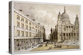 Premises of James Spence and Co, Warehousemen, 76-79 St Paul's Churchyard, City of London, 1850-null-Stretched Canvas