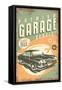 Premium Garage Service - Vintage Sign-Lantern Press-Framed Stretched Canvas