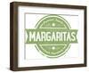 Premium Margaritas Cocktail Bar Menu Stamp-daveh900-Framed Art Print