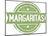 Premium Margaritas Cocktail Bar Menu Stamp-daveh900-Mounted Art Print