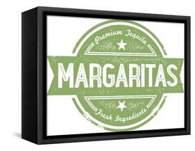 Premium Margaritas Cocktail Bar Menu Stamp-daveh900-Framed Stretched Canvas