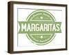 Premium Margaritas Cocktail Bar Menu Stamp-daveh900-Framed Art Print