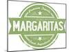 Premium Margaritas Cocktail Bar Menu Stamp-daveh900-Mounted Art Print