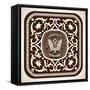 Premium Quality Label. Baroque Ornaments and Floral Details.-Roverto-Framed Stretched Canvas