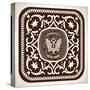 Premium Quality Label. Baroque Ornaments and Floral Details.-Roverto-Stretched Canvas