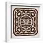 Premium Quality Label. Baroque Ornaments and Floral Details.-Roverto-Framed Art Print