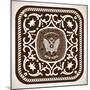 Premium Quality Label. Baroque Ornaments and Floral Details.-Roverto-Mounted Art Print