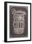 Premium Quality Strong Coffe Typography Background On Chalkboard-Melindula-Framed Art Print