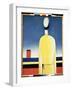 Premonition Compliquee. Torse Dans Une Chemise Jaune (Complicated Premonition. Torso in a Yellow Sh-Kazimir Severinovich Malevich-Framed Giclee Print